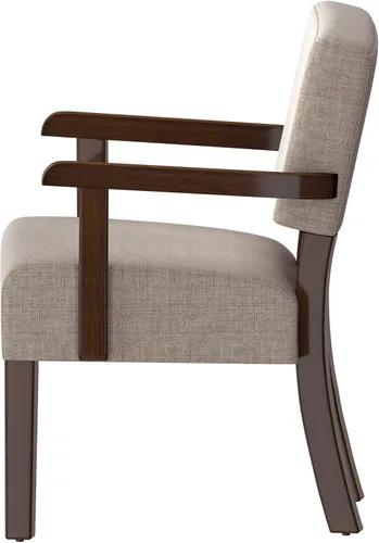 Miniatura 8 de FAGAGA Silla decorativa, sillas de sala de estar de gran tamaño con asiento suave y reposabrazos para salas de estar y comedor Beige