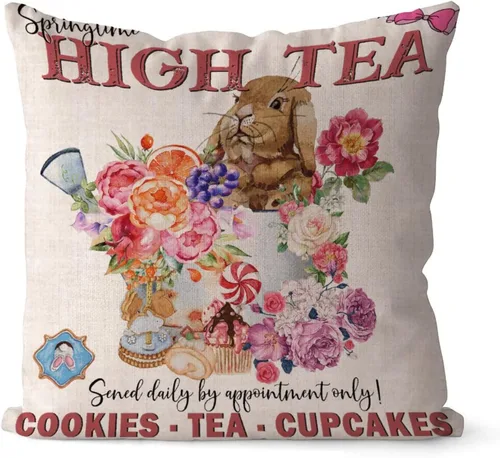 Miniatura 18 de Divertidas fundas de almohada de gnomo de Pascua, huevos de Pascua, zanahorias, divertidas fundas de almohada de 16 x 16 pulgadas, decoración
