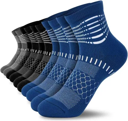 Miniatura 9 de IRAMY Calcetines de compresión de tobillo Coolmax para mujeres y hombres, calcetines que absorben la humedad, alivio de la fascitis plantar, 3/5