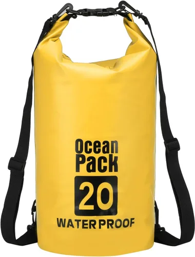 Miniatura 25 de Bolsa seca impermeable, 5 L, ajuste para mujeres y hombres, bolsas a prueba de agua, mochila flotante ligera de almacenamiento en seco con silbato