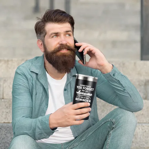 Miniatura 7 de Regalos del día de San Valentín para él, hombres y esposos, impresionante taza de café, regalos inspiradores de cumpleaños y vacaciones para 9. Negro