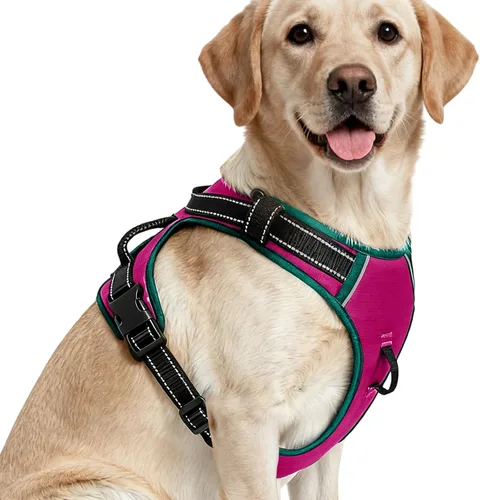 Miniatura 155 de Arnés para perro sin tirones, chaleco reflectante ajustable y acolchado para mascotas con asa de fácil control, fácil de llevar con nudo elegante