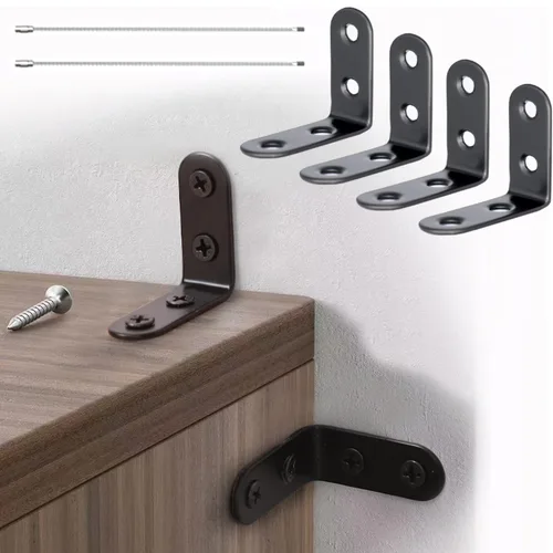 Miniatura 7 de Anclajes para muebles, pequeñas correas estéticas para muebles, aparadores, paredes, anclaje de seguridad para muebles a prueba de niños y bebés, tu