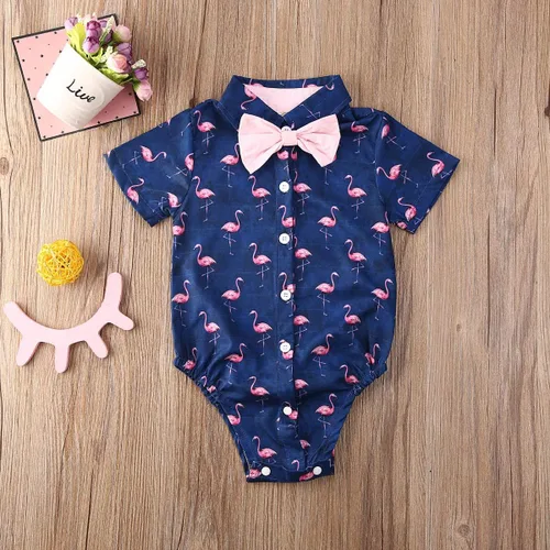 Miniatura 6 de Bagilaanoe Mameluco formal de manga corta para bebés y niños, ropa de caballero de una pieza, 3-24 meses