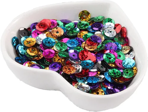 Miniatura 35 de Zhiheng Surtido de 4 tamaños de 0.157 in, 0.197 in, 0.236 in, 0.315 in, lentejuelas redondas con agujeros, paillettes redondos para costura, boda