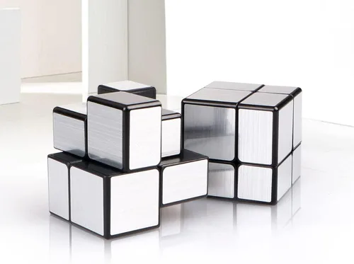 Miniatura 4 de Bukefuno QY Toys - Espejo de 2 x 2 bloques de cubo plateado, rompecabezas mágico de 2 x 2 x 2 pulgadas, versión plateada