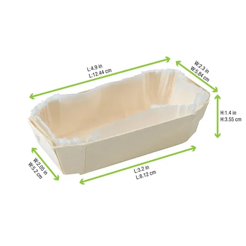 Miniatura 2 de Petit Coeur - Molde de madera para hornear (caja de 350), bandeja para hornear de madera (5 onzas, 4.5 x 2.5 x 1.3 pulgadas) 210NBAKE105