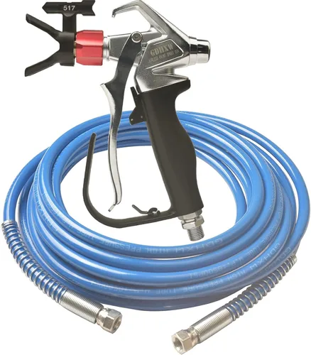GDHXW Kit de pistola pulverizadora de pintura sin aire G12-PRO con manguera de alta presión de 25 pies para la mayoría de pulverizadores de pintura