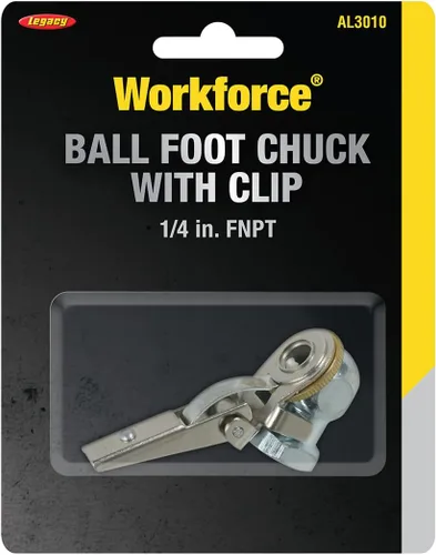 Miniatura 2 de Legacy Ball Foot Air Chuck con clip, 1/4 pulgadas hembra - AL3010