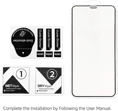 Miniatura 7 de Amazon Basics Protector de pantalla de vidrio templado de cobertura completa para iPhone XR/11-6.1 pulgadas, (5.63 x 2.68 pulgadas), paquete de 2