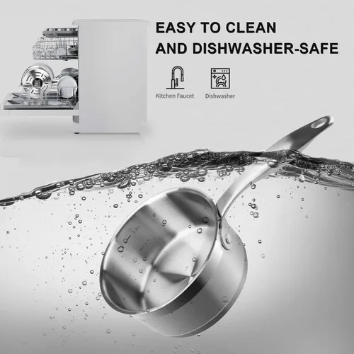 Miniatura 6 de Duxtop, juego de utensilios de cocina de acero inoxidable de inducción lista, con tecnología de unión por impacto., Acero inoxidable