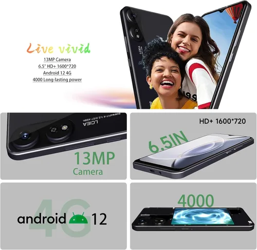 Miniatura 2 de X1 2025 Nuevo teléfono celular desbloqueado 4G LTE GSM 6.5 "Pantalla HD+ Teléfonos móviles 2GB RAM Android 10 Teléfono inteligente 16MP Smartphone
