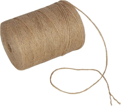 Cuerda de yute natural de 984 pies, cuerda de cáñamo, cuerda de Navidad, materiales de embalaje, cordeles fuertes para jardinería