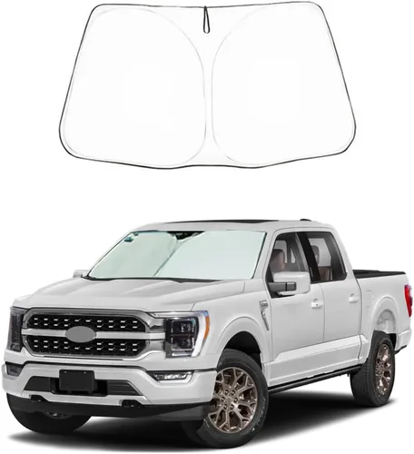 Miniatura 9 de Parasol plegable para parabrisas delantero de automóvil, ajuste personalizado para Ford F-150 F150 2015-2020 Lariat, King Ranch, Platino, XL XLT