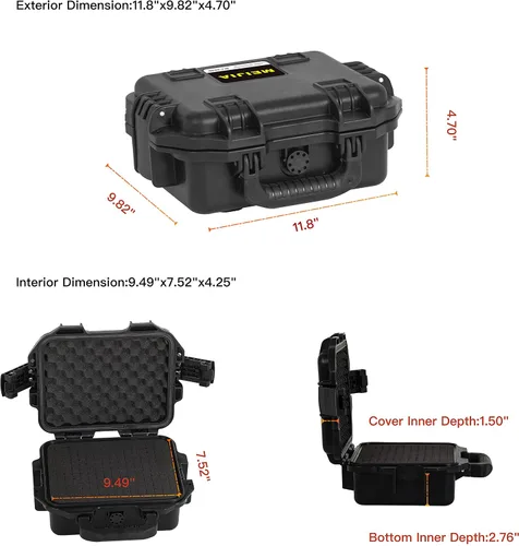 Miniatura 3 de MEIJIA Funda rígida y compacta impermeable de alta calidad para cámara con espuma de ajuste personalizable, protección completa con diseño ligero