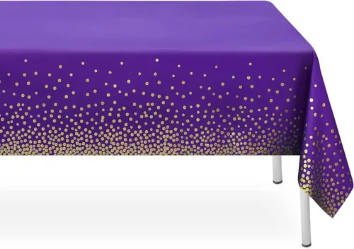 Miniatura 158 de Paquete de 6 manteles de plástico desechables azules y blancos a cuadros, manteles de plástico azules para fiestas, 54 x 108 pulgadas impermeables
