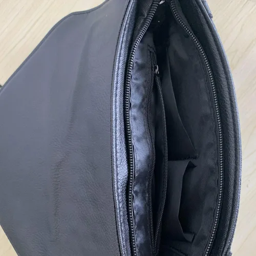 Miniatura 5 de Bolso de mano con cadena de remache para mujer, bolso de mano pequeño de piel sintética, bolso de hombro con asa superior, color negro