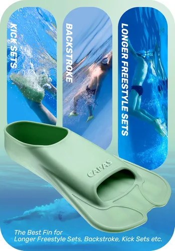 Miniatura 5 de CAPAS Aletas de entrenamiento de natación, cómodas, de silicona, para natación, hoja corta, flotantes, con bolsa de malla, para hombres y mujeres