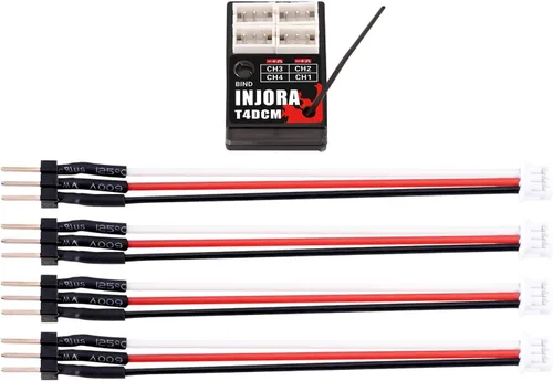 Miniatura 7 de INJORA T6M 2.4GHz Micro Transmisor con Receptor Compacto T4DCM para 1/30 1/24 1/18 RC Car