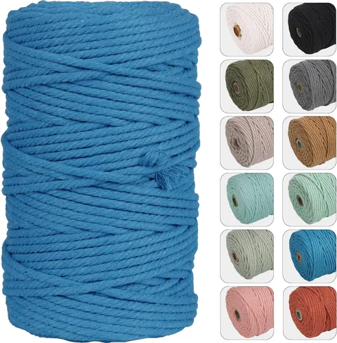 Miniatura 9 de NOANTA Cuerda de macramé de 109 yardas de 109 yardas, cuerda de algodón de color natural para colgar en la pared, ganchos de plantas, manualidades