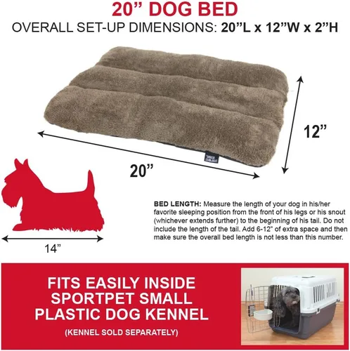 Miniatura 7 de SportPet Designs - Cama impermeable para mascotas, se adapta a la perrera de plástico SportPet para perros, 20 pulgadas