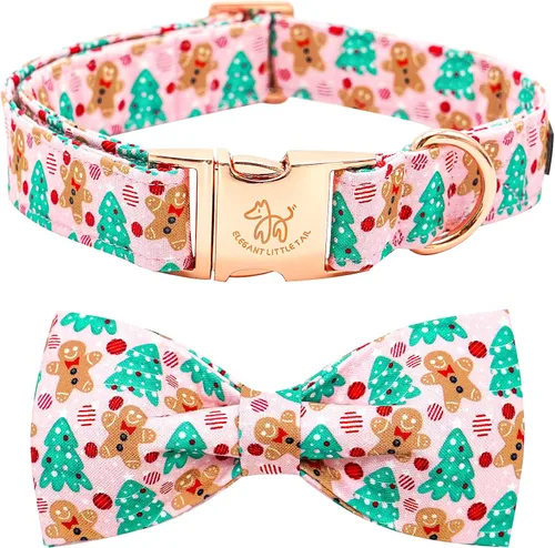 Miniatura 18 de Collar para perros Elegant little tail, collar navideño para perros con flor roja, collar festivo para mascotas, collar con lazo para perros, collar