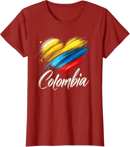 Miniatura 29 de Camiseta de orgullo colombiano con corazón de la bandera de Colombia