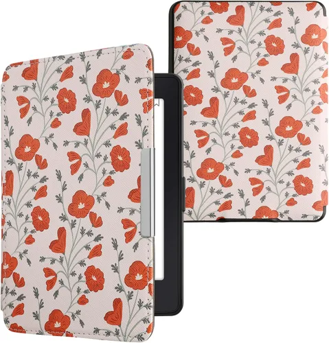 Miniatura 10 de kwmobile Funda compatible con Amazon Kindle PaperWhite - Funda para lector electrónico - Azul pez pequeño/azul claro/blanco