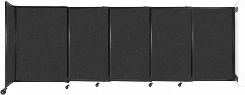Miniatura 66 de Divisor de habitación de pared recta deslizante montado en la pared Anchos ajustables Ruedas de bloqueo Separador de habitación Paneles