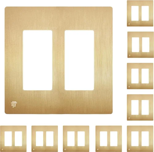Miniatura 21 de ENERLITES SI8831-BK-10PCS- Tapa de tomacorriente decorativa sin tornillos apta niños, 1 toma, 4.68 x 2.93 pulgadas (alto x largo), policarbonato