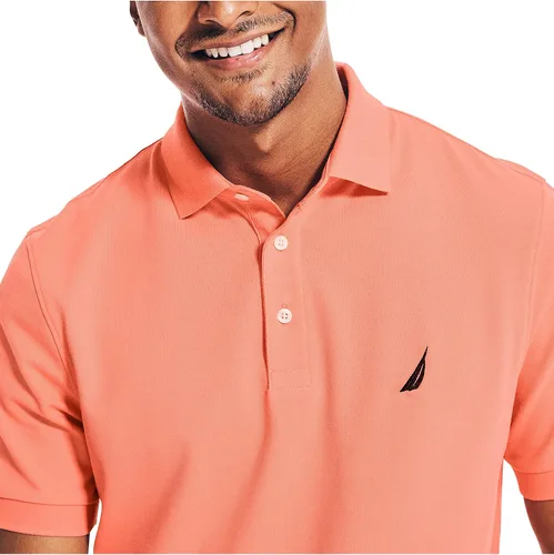 Miniatura 4 de Nautica Polo piqué de algodón elástico sólido para hombre