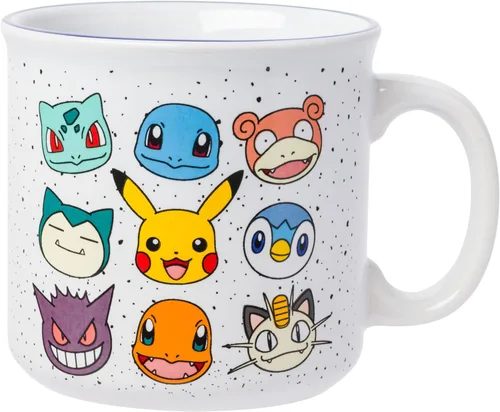 Miniatura 11 de Silver Buffalo - Taza de café de vidrio manchado con diseño de Pokémon con Pikachu, 17.5 onzas