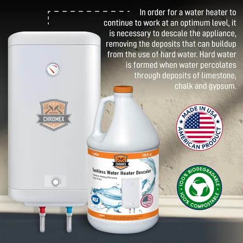 Miniatura 5 de Chromex - Solución para desincrustar calentadores de agua sin tanque Desincrustante altamente efectivo, 1 galón