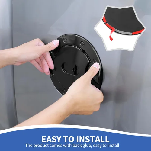 Miniatura 7 de RAZPOY Negro Tapa de Repuesto para Tanque de Gasolina Compatible con Chevy Silverado y GMC-SIERRA 2007-2013