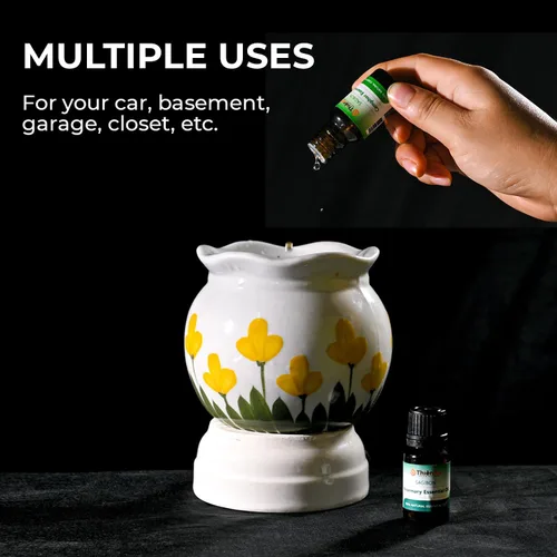 Miniatura 5 de THIEN AN - Juego de ambientadores para automóvil, aroma a romero y eucalipto, fragancia natural para automóvil con difusor de automóvil