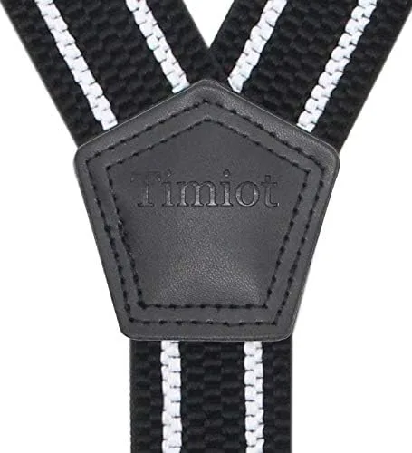 Miniatura 2 de Tirantes elásticos de alta calidad con espalda en Y para hombre perfectos de 15 pulgadas de ancho para el estilo de trabajo clips formales fuertes