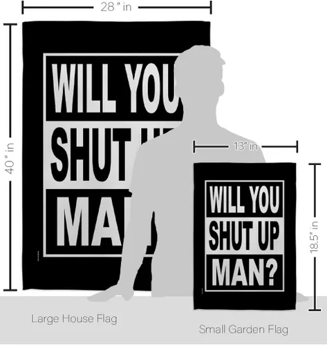 Miniatura 2 de Will You Shut Up Garden House Flag - Set Patriotic Vote President Democrat Republican Tea Party United State American Election - Decoration Banner