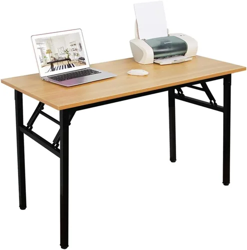 Miniatura 8 de DlandHome - Mesa plegable para computadora de 47 pulgadas, escritorio portátil, mesa de actividades, mesa de conferencias, escritorio de oficina