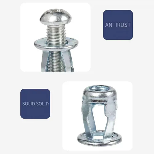 Miniatura 2 de Esquirla 20 tuercas de gato para tornillos de pétalos de metal, insertos roscados, tubo de expansión, tornillo de anclaje, perno de expansión