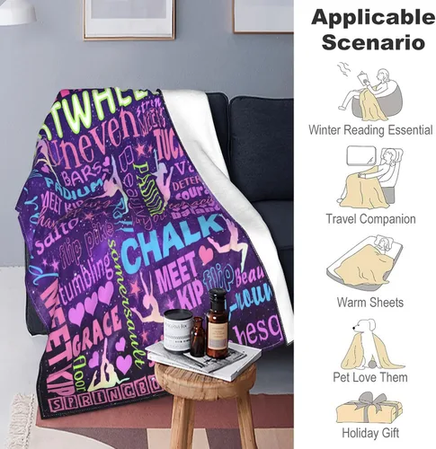 Miniatura 7 de Mantas de gimnasia para niñas, regalos de gimnasia para niñas, amantes de la gimnasia, artículos de gimnasia, decoración de fiesta de Navidad