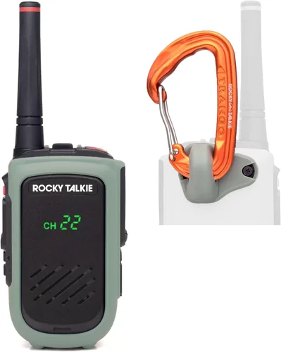 Miniatura 11 de Rocky Talkie Expedition Radio de 5 Vatios con Micrófono de Mano Impermeable - Radio GMRS con Impermeabilización IP67, Walkie Talkie de Largo