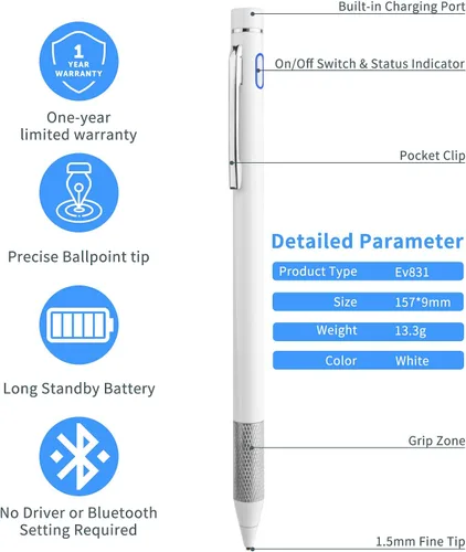 Miniatura 5 de Minilabo - Lápiz digital para Samsung Galaxy Tab A9+/A8/A7, lápiz digital con punta ultrafina de 0.069 pulgadas, para Samsung Galaxy Tab A9+/A8/A7