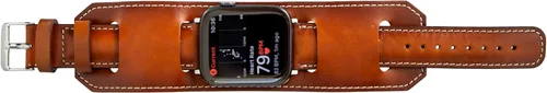Miniatura 4 de HARDISTON Brazalete de reloj compatible con Apple de 38mm para hombres y mujeres, hecho a mano de cuero genuino, compatible con iWatch Series 11 10