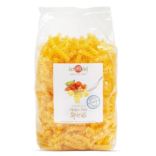 Miniatura 9 de isiBisi Pasta Rigatoni sin gluten, 2 libras - Fideos artesanales de maíz y arroz - Vegana, sin OMG, fabricada en Italia