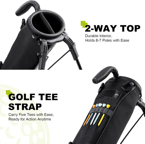 Miniatura 5 de UNIHIMAL Bolsa de Golf Ligera con Soporte para Transportar – Fácil de Transportar y Duradera Bolsa de Golf Pitch n Putt para el Campo de Práctica