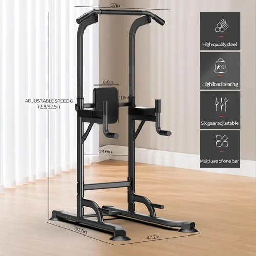 Miniatura 2 de K KiNGKANG Torre de Potencia Ajustable para Gimnasio en Casa - Estación Multifuncional de Dominadas y Fondos para Entrenamiento de Fuerza