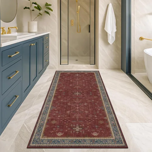 Miniatura 184 de Alfombra Boho Negra para Sala de Estar - Alfombra de Área Lavable de 10x14 Pies, Alfombras de Comedor para Debajo de la Mesa, Alfombra Suave de Pelo