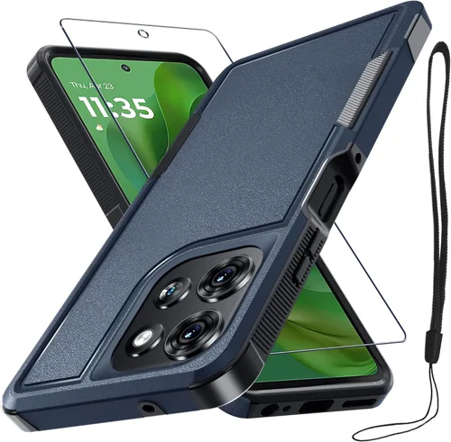 Miniatura 62 de Funda compatible con Moto G 5G 2024, cuerpo completo, resistente, resistente, a prueba de golpes, con correa de cordón, protector de pantalla