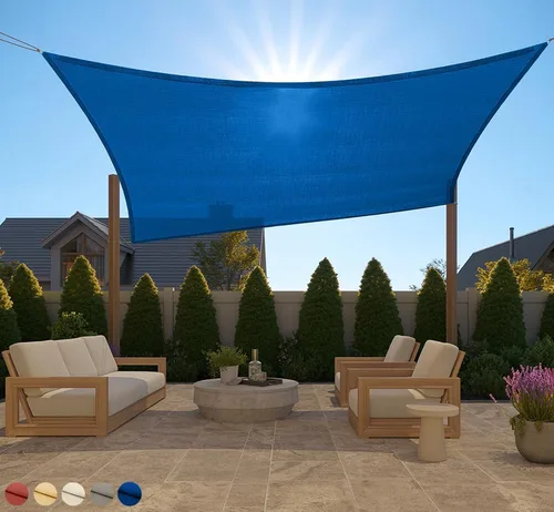 Miniatura 15 de GORILLA GRIP Toldo rectangular resistente con protección UV, resistente a la decoloración, desgarros y al óxido, bordes curvos que bloquean la luz