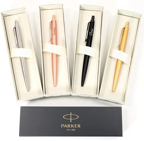 Miniatura 4 de Bolígrafo monocromático personalizado Parker Jotter XL + caja de regalo Diseña un regalo verdaderamente único Grabado con láser - Negro